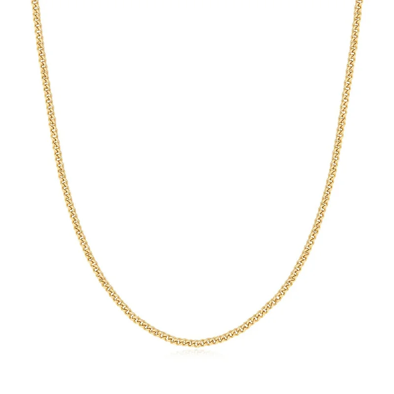 diamond wedding band for women Ania Haie Gold Curb Chain