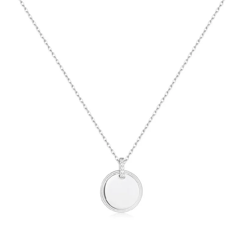 boho macrame bead anklet Ania Haie Silver Disc Pendant