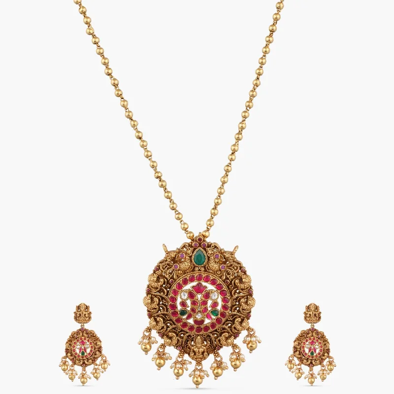 diamond tennis bracelet real Prachal Antique Nakshi Silver Pendant Set