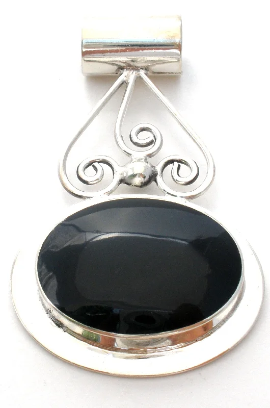 luxury emerald ring platinum Black Onyx 925 Pendant by Talleres Lagunas