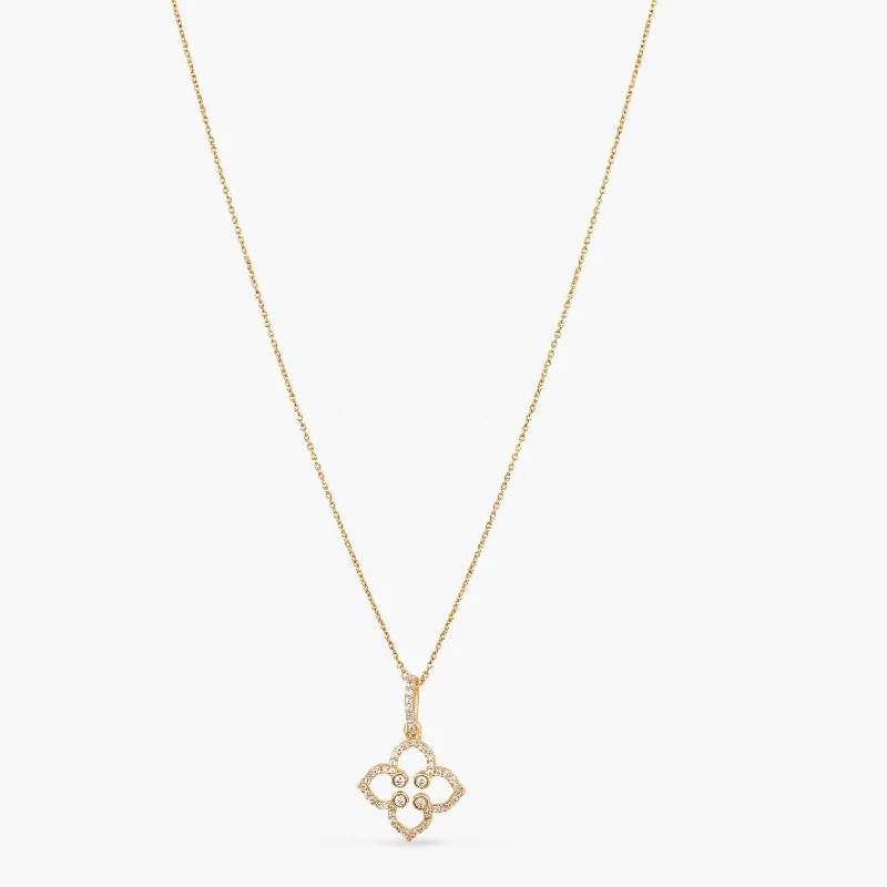 gold moonstone cocktail ring Floral CZ Delicate Silver Pendant Necklace