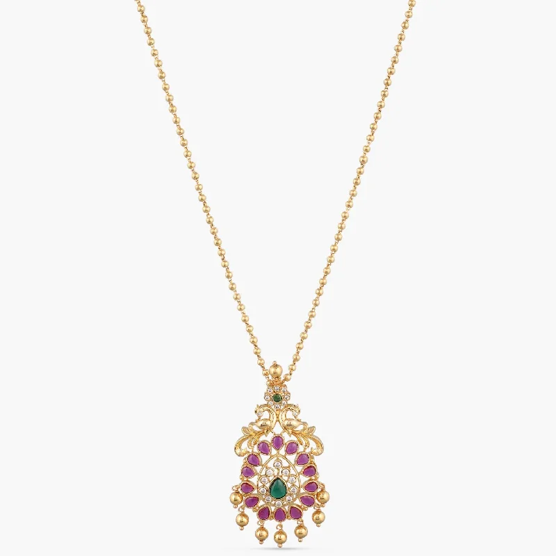vintage art deco engagement ring Kul Gold-Plated Silver Pendant