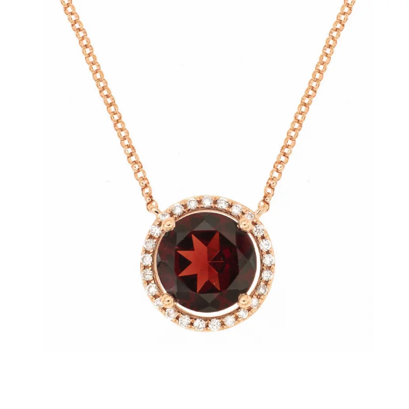 butterfly pendant necklace delicate Rose Gold Garnet Diamond Halo Pendant