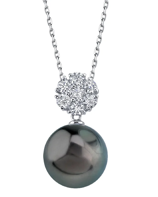 white topaz stacking rings Tahitian South Sea Pearl & Diamond Alison Pendant