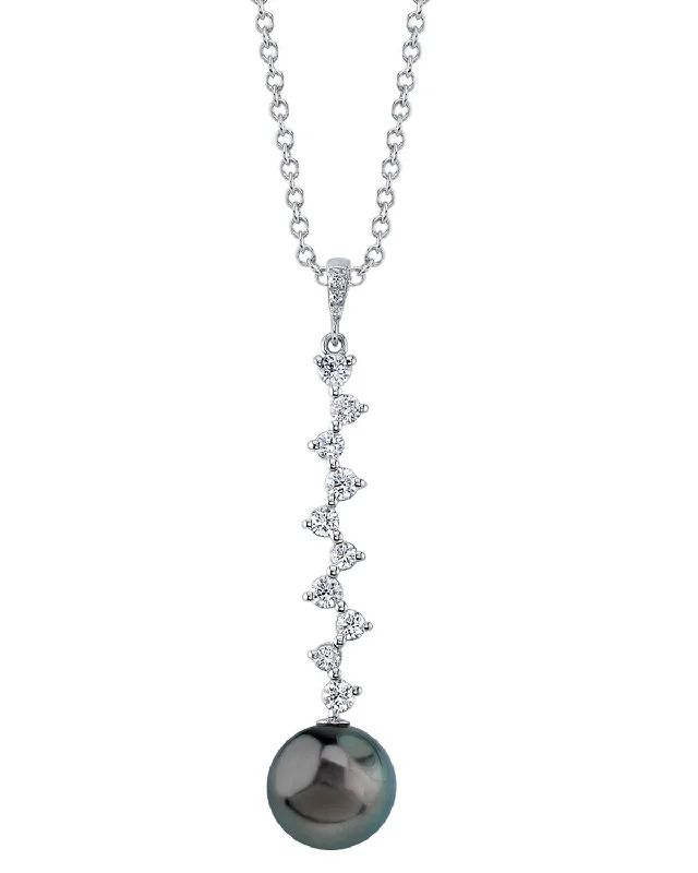 celestial orbit ring set Tahitian South Sea Pearl & Diamond Naomi Pendant