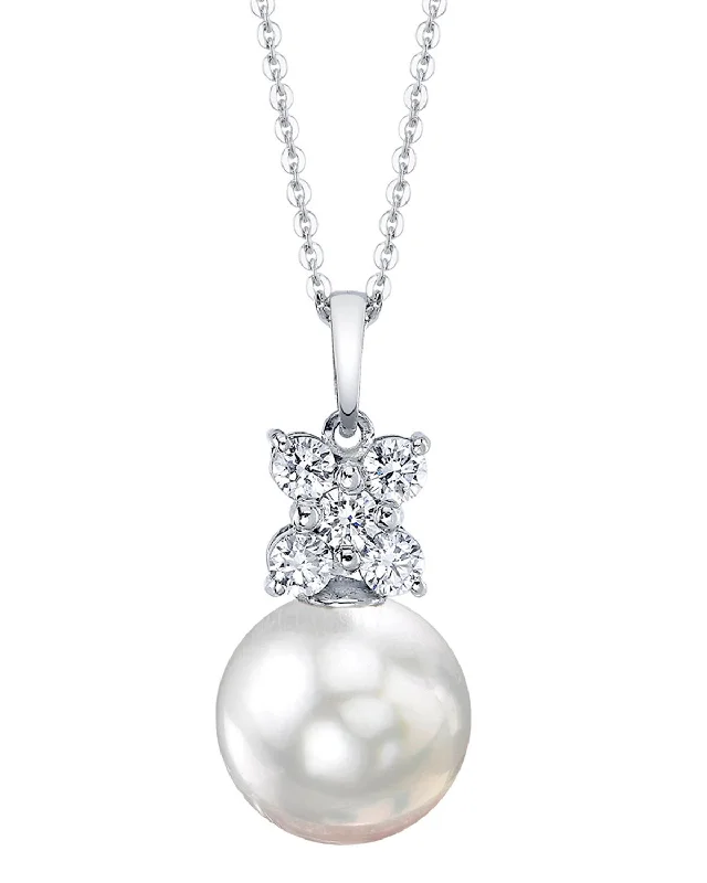 handmade coin pendant necklace White South Sea Pearl & Diamond Aristocrat Pendant