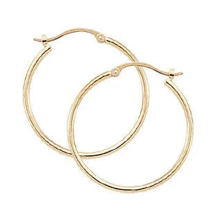 14K Yellow Hoop Earrings