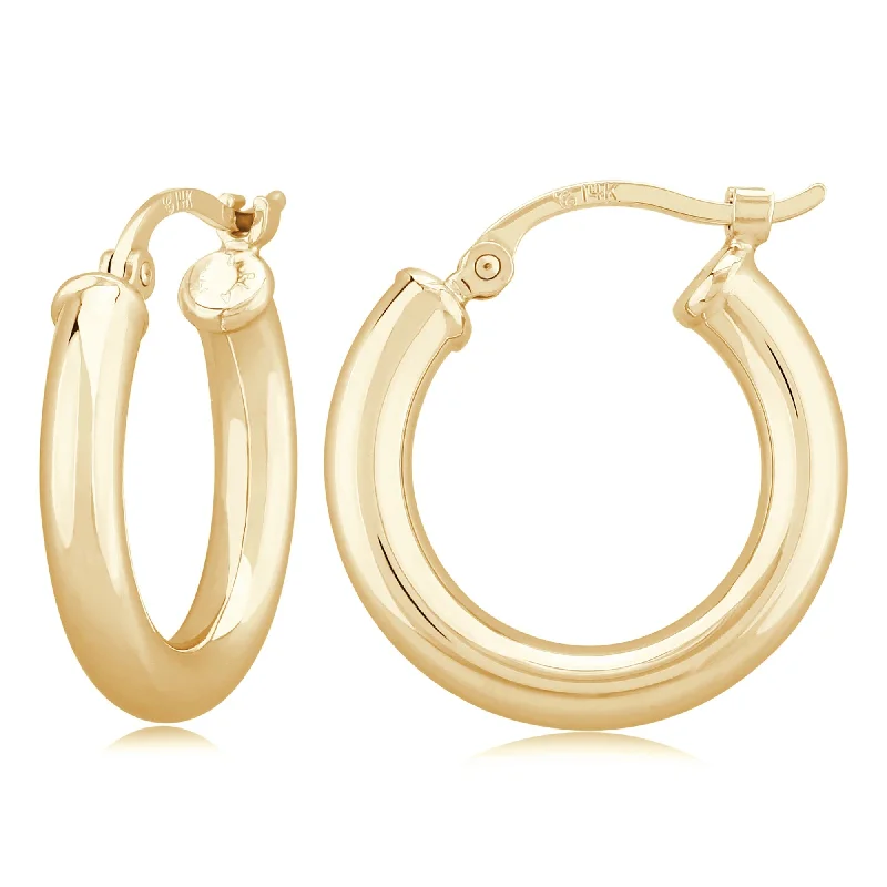 14K Yellow Hoop Earrings