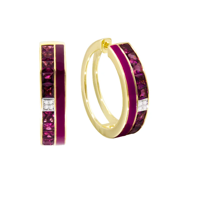 small diamond cross pendant 14K Yellow Rhodolite Garnet and Natural Diamond Hoop Earrings small diamond cross pendant 14K Yellow Rhodolite Garnet and Natural Diamond Hoop Earrings