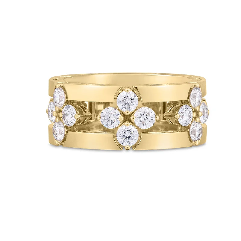 18K Yellow Gold Love in Verona Diamond Open Frame Ring