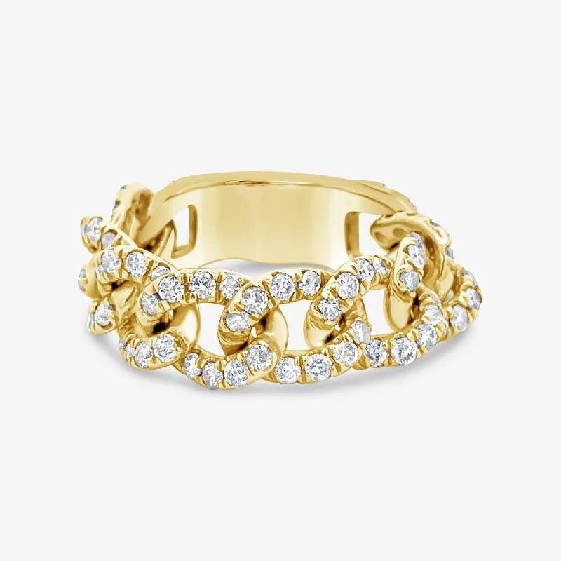 3/4 Way Diamond Flexible Havana Link Ring