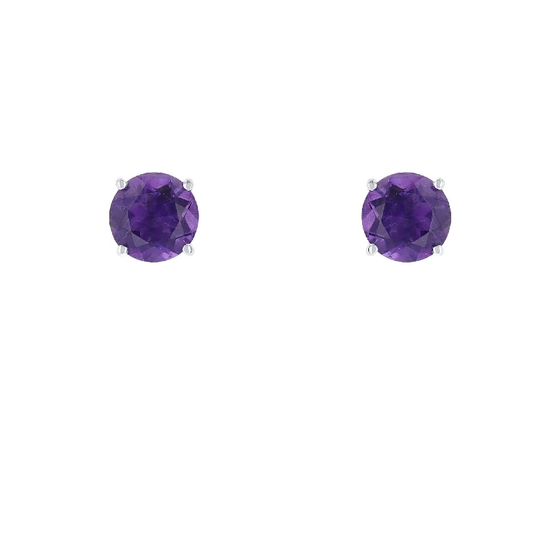 5 mm Round Amethyst Stud Earrings