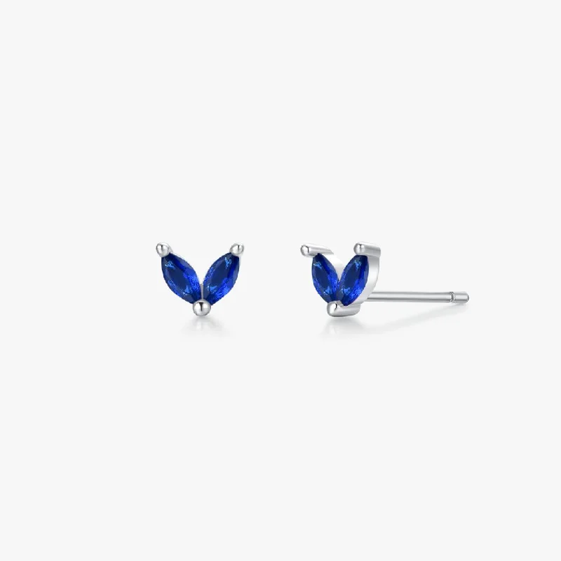 Blue Sprout Sterling Studs in Silver