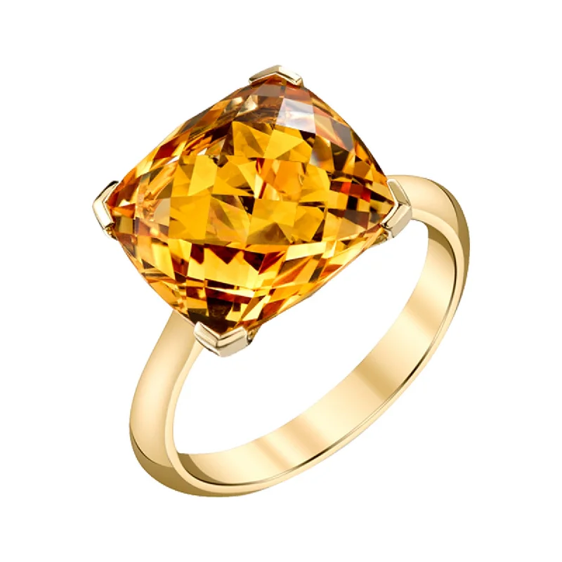 Citrine 14K Yellow Gold Ring