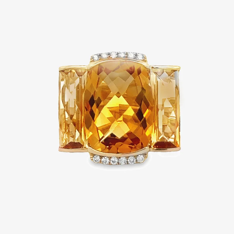 Citrine Briolette Collection Ring