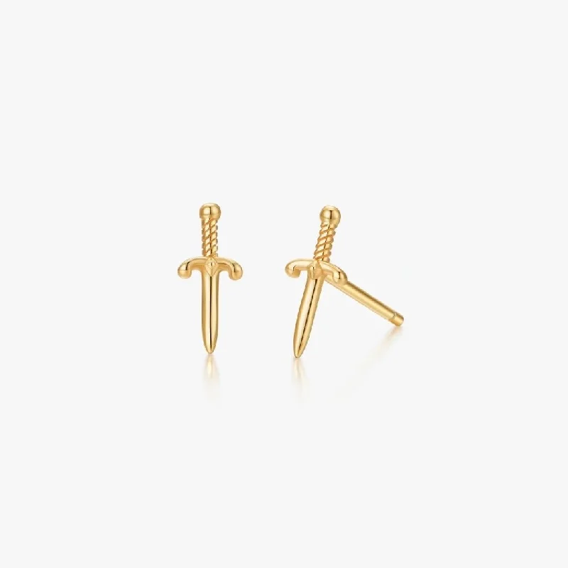 Dagger Studs in Gold