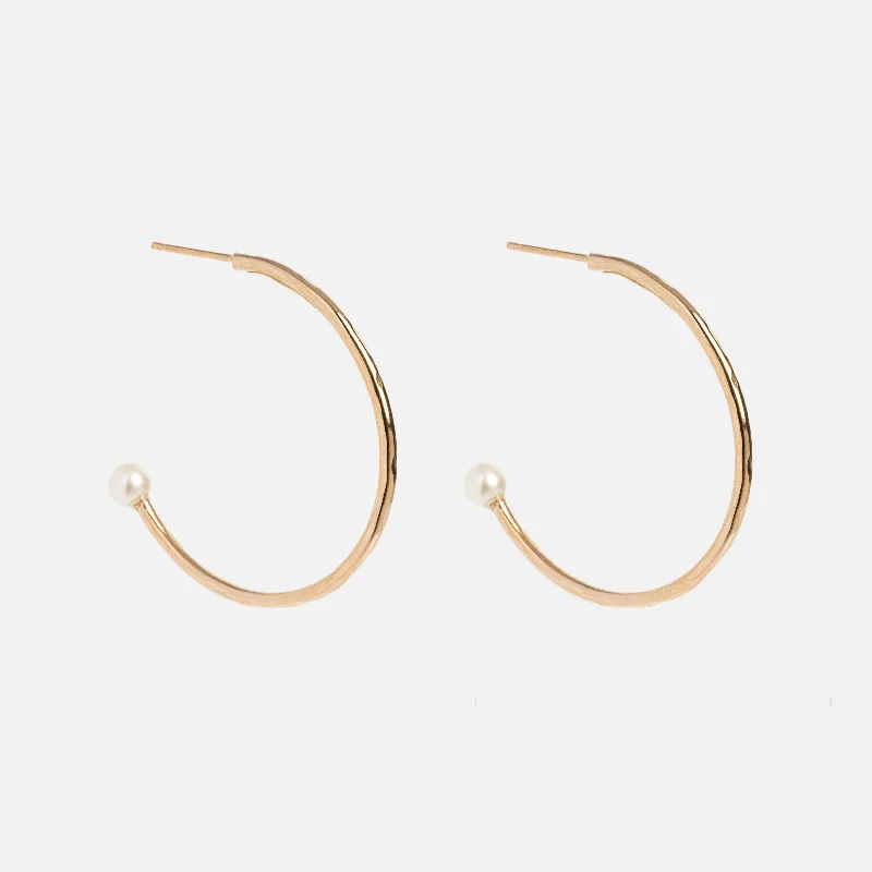 Dreamer Pearl Small Hoops