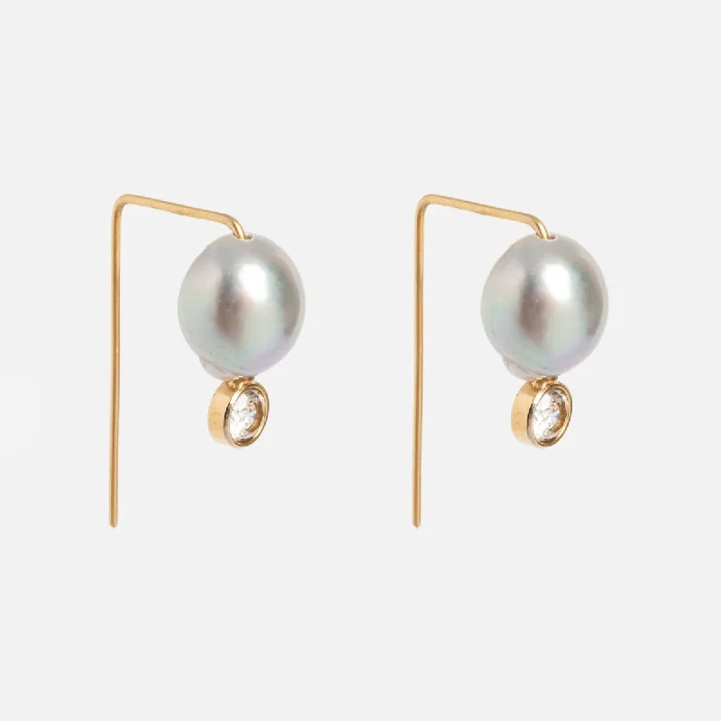 Grey Pearl Studs