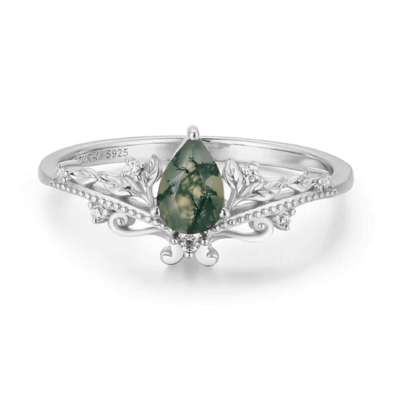 Lotus Moss Agate Ring©