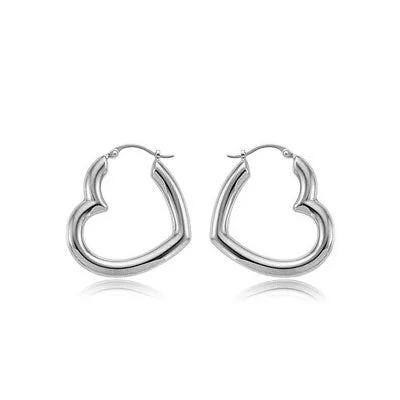 celestial sun charm anklet Open Heart Shape Hoop Earrings, Sterling Silver