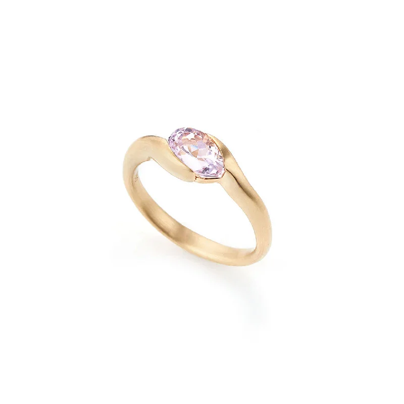 Kunzite Cradle ring