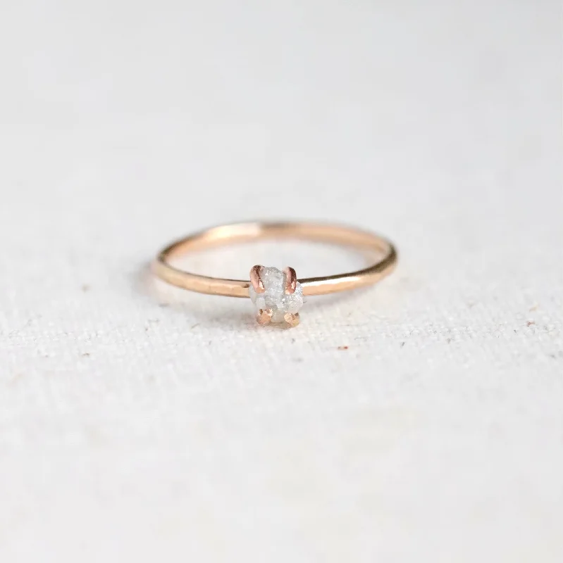 Sadie Raw Diamond Prong Ring