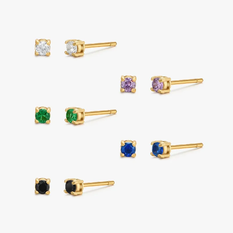 Simple CZ Studs in Gold