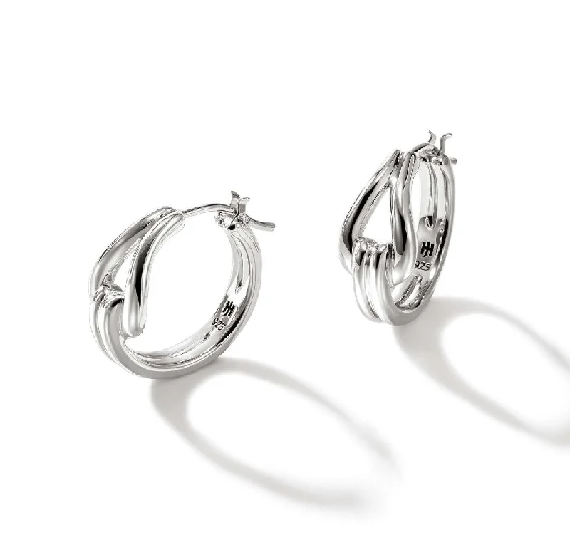 adjustable rope bracelet handmade Sterling Silver Classic Chain Hoop Earrings