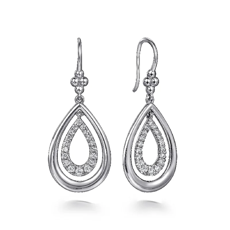 Sterling Silver White Sapphire Earrings