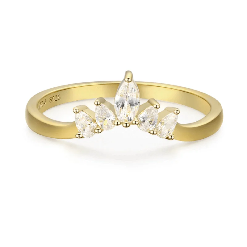 Supreme White Topaz Ring (Yellow Gold)