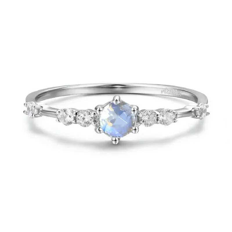 The Center of the Universe Moonstone Ring