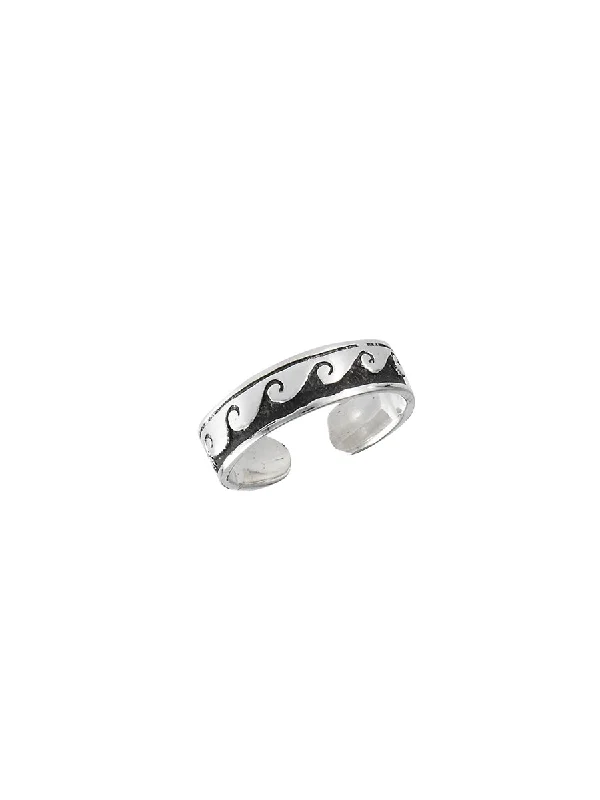 Wave Band Toe Ring