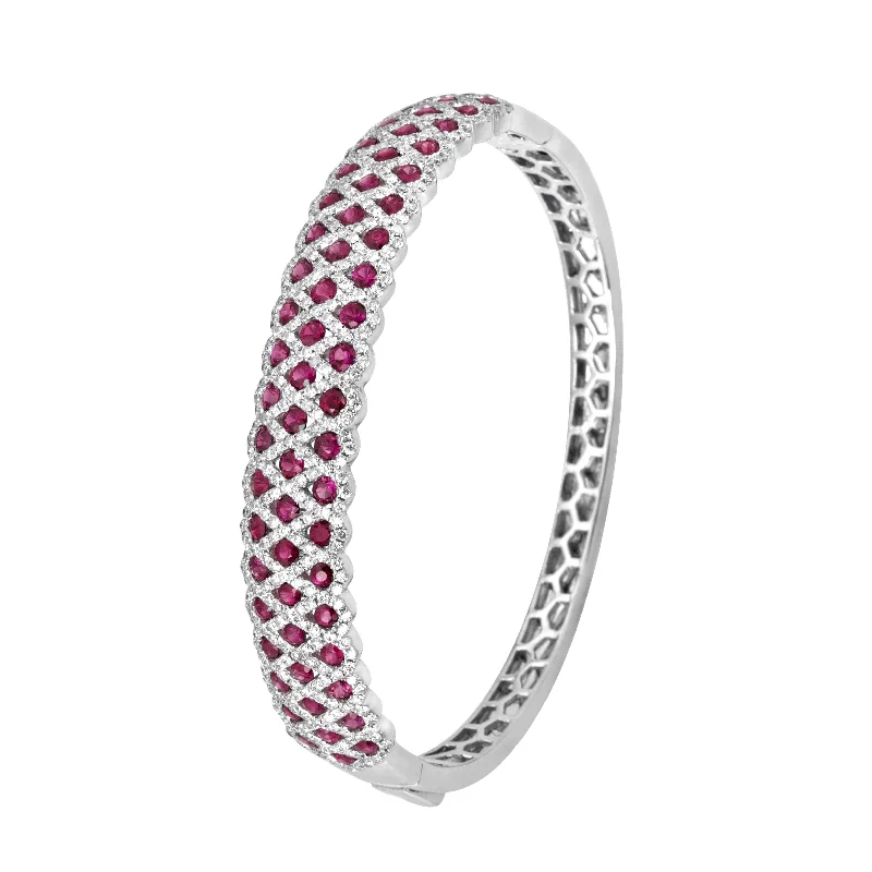 men’s silver ring with onyx 14K 2.61CT Diamond Bangle