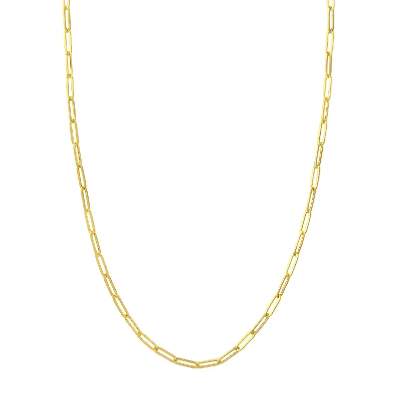 handcrafted filigree ring silver 14K Yellow Gold Paper Clip Necklace