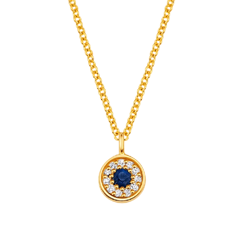 Dainty Round Evil Eye Necklace