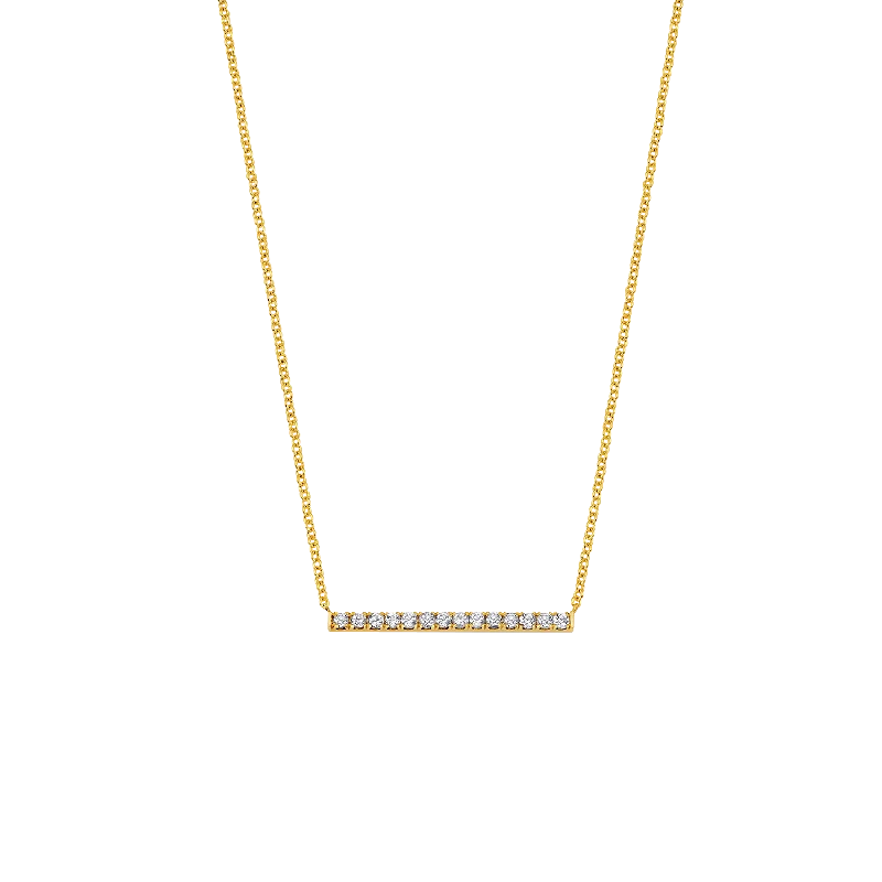 Diamond Pave Bar Necklace