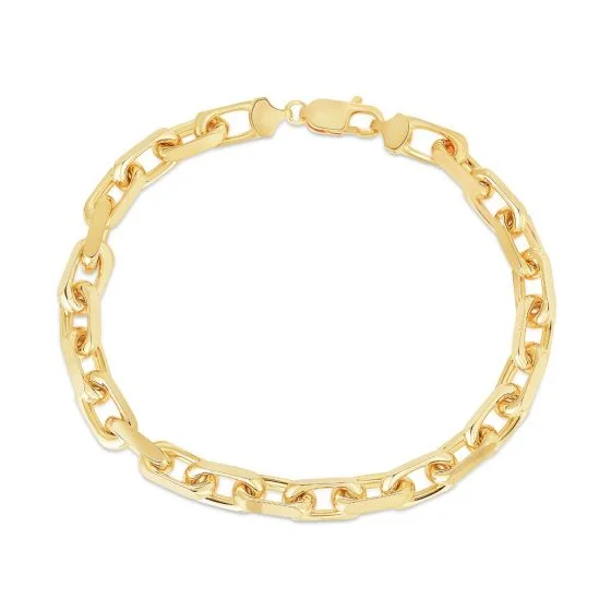 celestial galaxy planet earrings 6MM Yellow Gold French Cable Chain Bracelet
