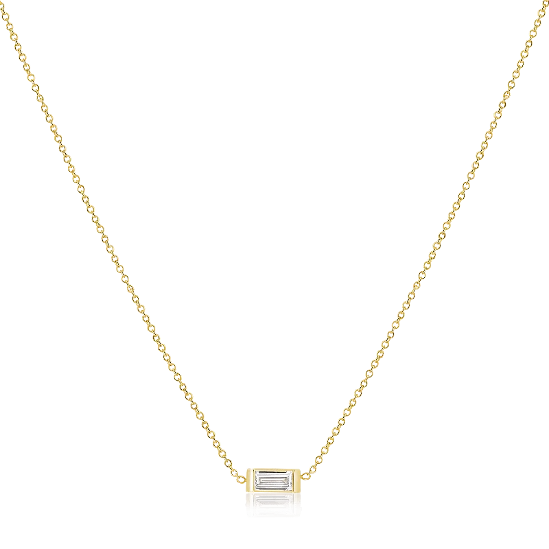 Baguette Diamond Necklace