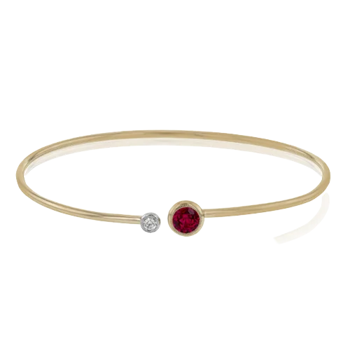 Bangle in 18k Gold with Diamonds