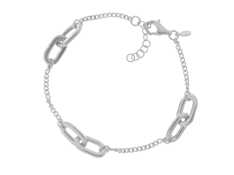 handcrafted gemstone toe ring Casablanca Sterling Silver Link Bracelet
