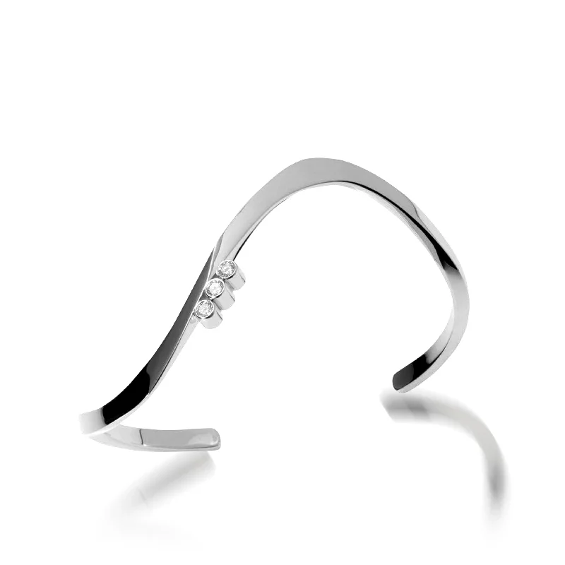 Christy Twist Diamond Cuff Bracelet