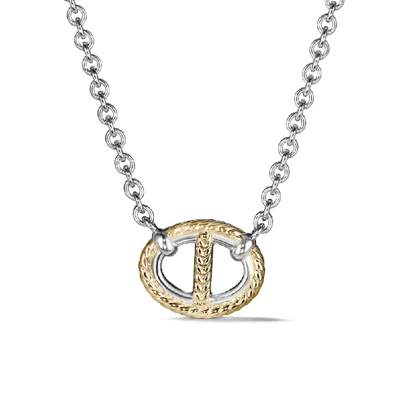 Judith Ripka Vienna Single Link Necklace with 18K Gold