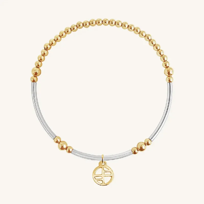 elegant drop earrings wedding Division Two Tone Bracelet