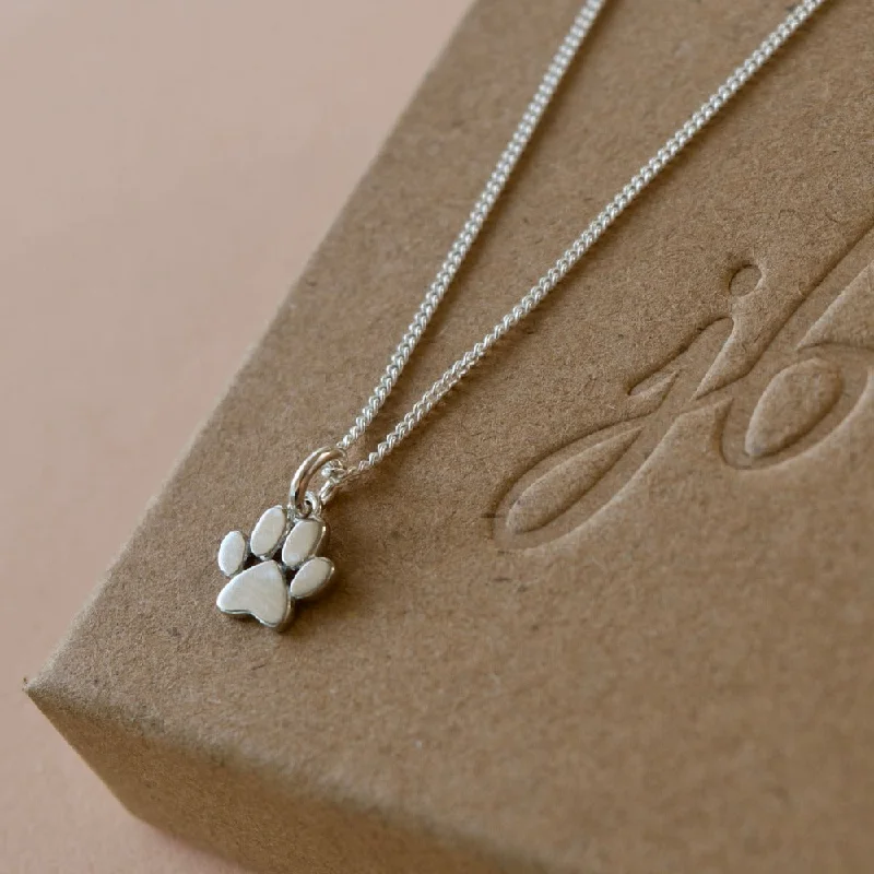 Dog Paw Charm Necklace