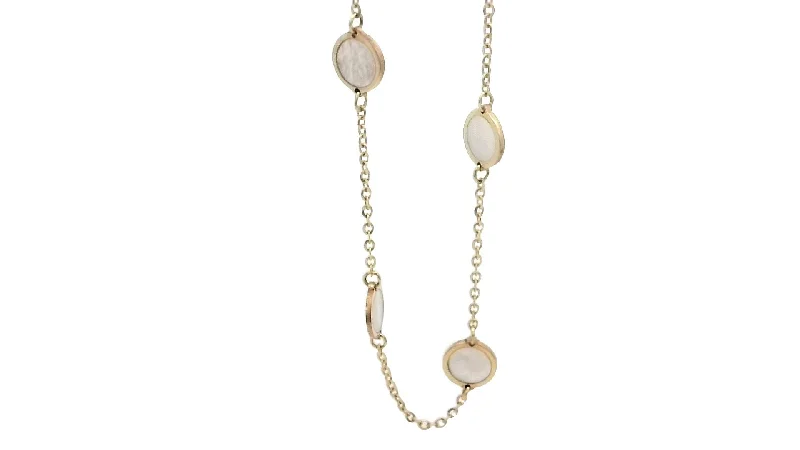boho pearl charm bracelet 14 Karat Yellow Gemstone Cable Link Bracelet