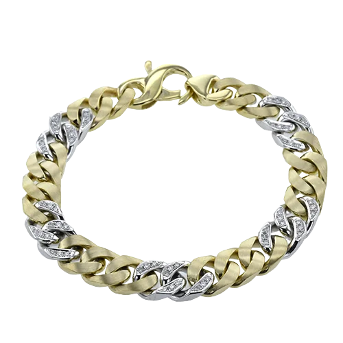 Gent Bracelet in 14k Gold with Diamonds