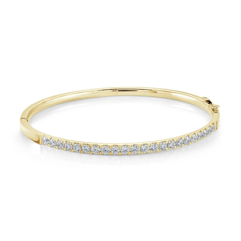 minimalist birthstone bangle Italgem Gold Stainless Steel CZ Bangle Bracelet