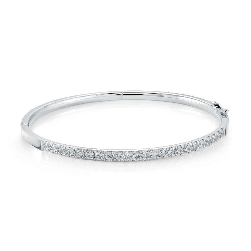 twisted rope gold chain Italgem Stainless Steel CZ Bangle Bracelet
