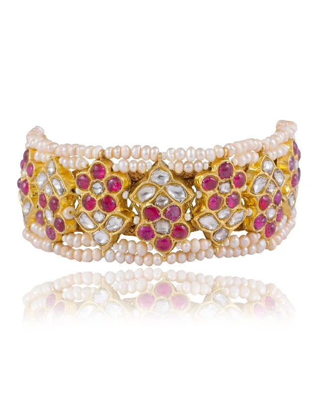pearl and silver bracelet Leah Polki Ponchi