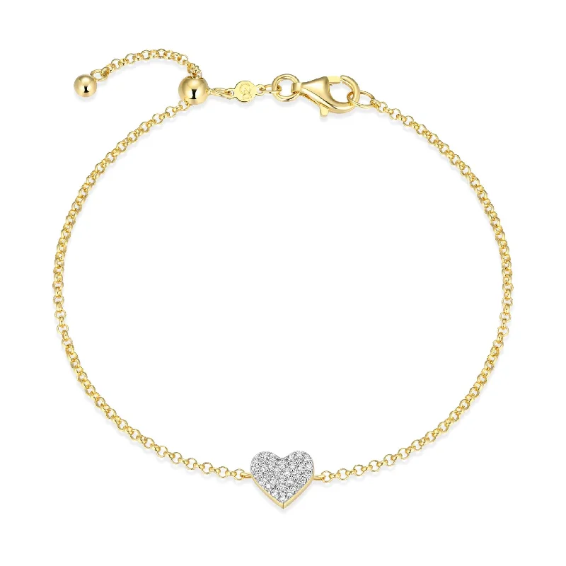 simple snake chain necklace Monte Luna Gold Plated Heart Bracelet